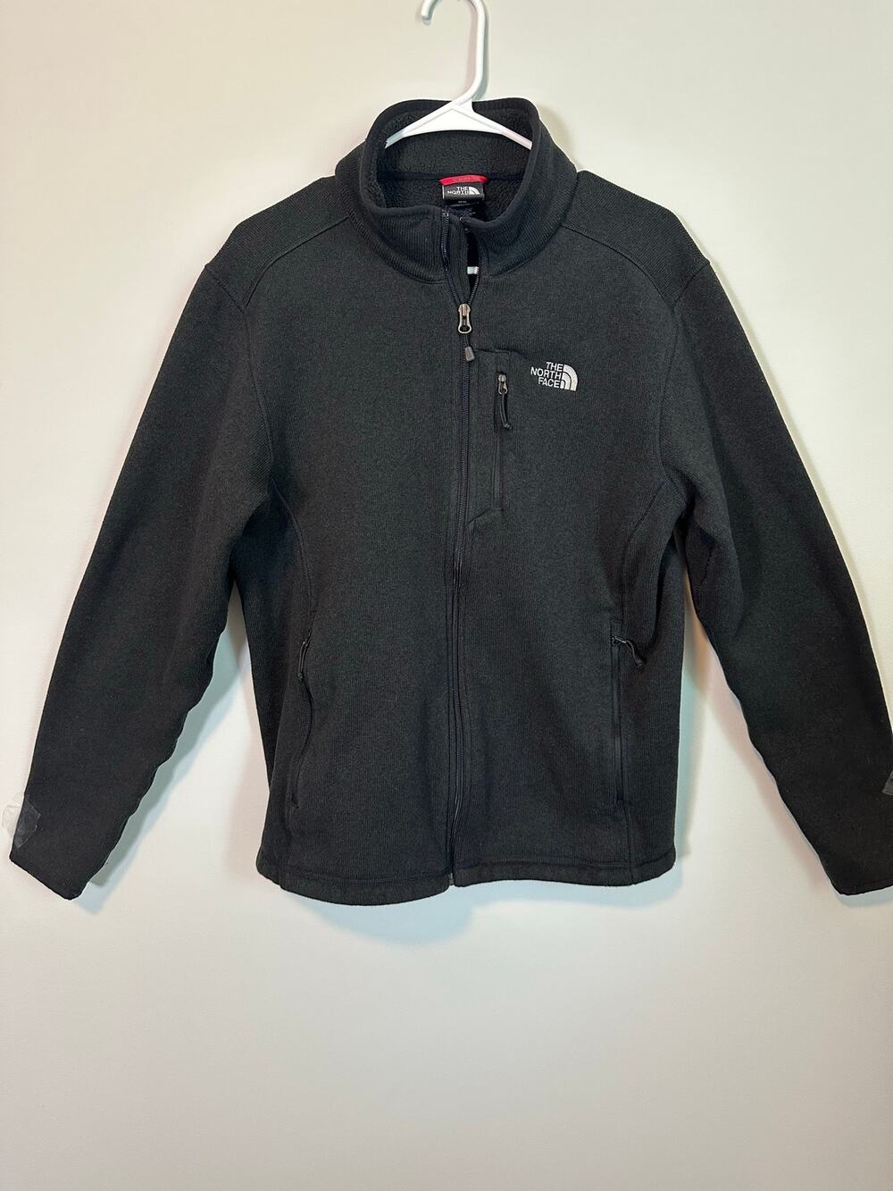 The North Face Men’s Medium Black Full Zip Fleece Jacket Zip Pockets Outdoor